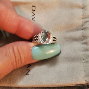 David Yurman Wheaton White Topaz & Diamond Ring